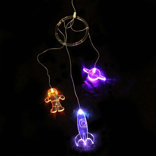 Colour Changing spaceman astronaut planet and rocket mobile nightlight